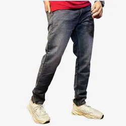 Men's Washed Grey Slim Fit Stretch Jeans | Premium Casual Denim Pants